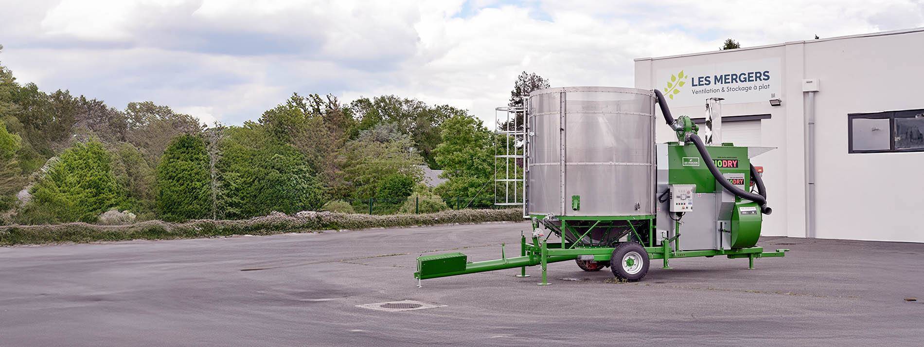 Ventilation des céréales et autres récoltes, séchage, stockage à plat agricole, séchoirs mobiles à grain 3 Sechoir mobile lesmergers