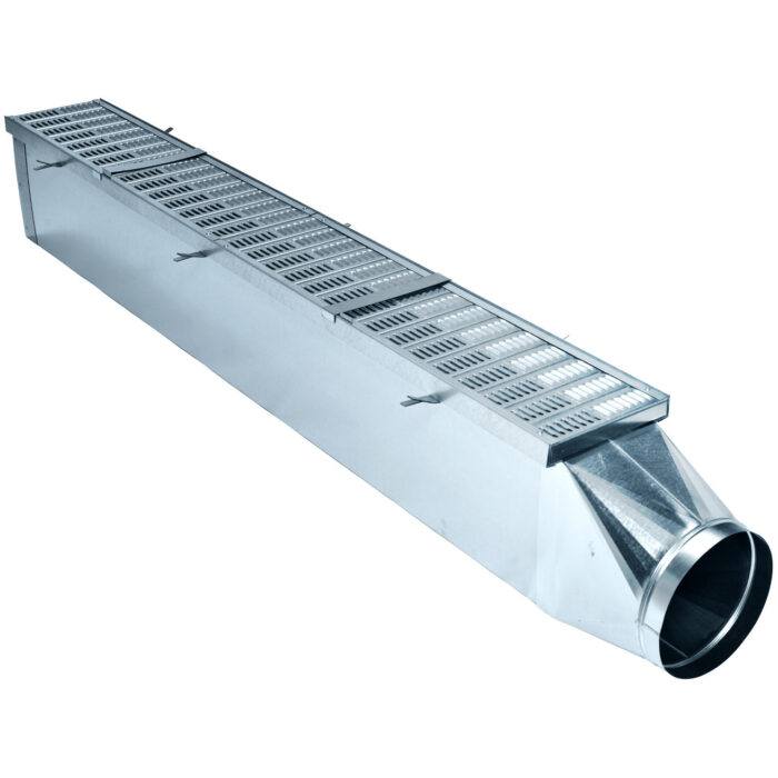 Caniveau de ventilation des céréales pour stockage à plat LES MERGERS